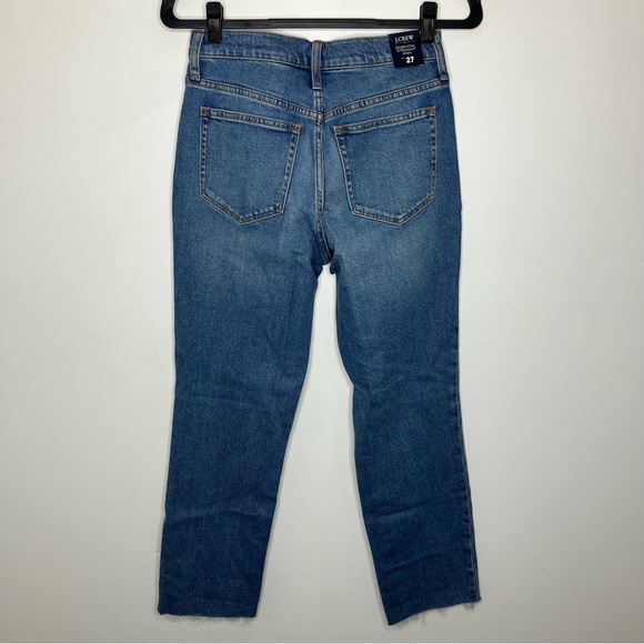 NWT J. CREW Essential Straight Jean All Day Stretch Button Fly Raw Hem 27 - Picture 3 of 7